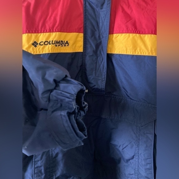 VINTAGE 90s Columbia sport coat Small popover spell out 1/2 zip - Picture 5 of 14